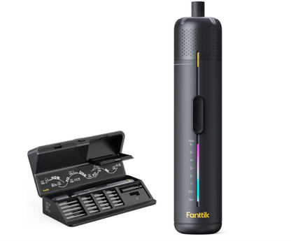 Cordless Electric Screwdriver Set – 7 Torque Settings, 20 Magnetic Bits, 1/4” Hex & 90° Adapter for Home Repairs