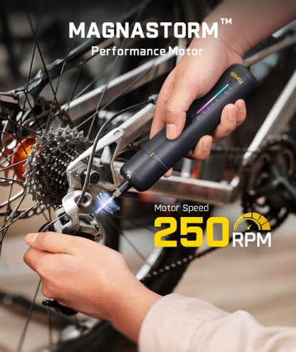 Cordless Electric Screwdriver Set – 7 Torque Settings, 20 Magnetic Bits, 1/4” Hex & 90° Adapter for Home Repairs