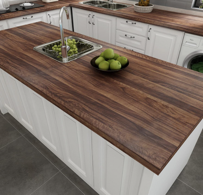 Wood Grain Contact Paper – Walnut Peel & Stick Countertop Vinyl Wrap, Dark Brown Self-Adhesive for Cabinets (12” x 120”)