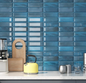 Blue Subway Tile Backsplash Peel & Stick – 12”x12” Adhesive Kitchen Wall Tiles, Renter Friendly (15 PCS)