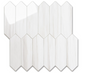 Glossy Dolomite White Peel & Stick Backsplash Tiles – 12.8” Hexagon PVC Mosaic, 10 Sheets for Kitchen & Bathroom