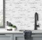 20-Sheet Faux Stone Peel & Stick Backsplash – White Marble PVC Wall Tiles for Kitchen