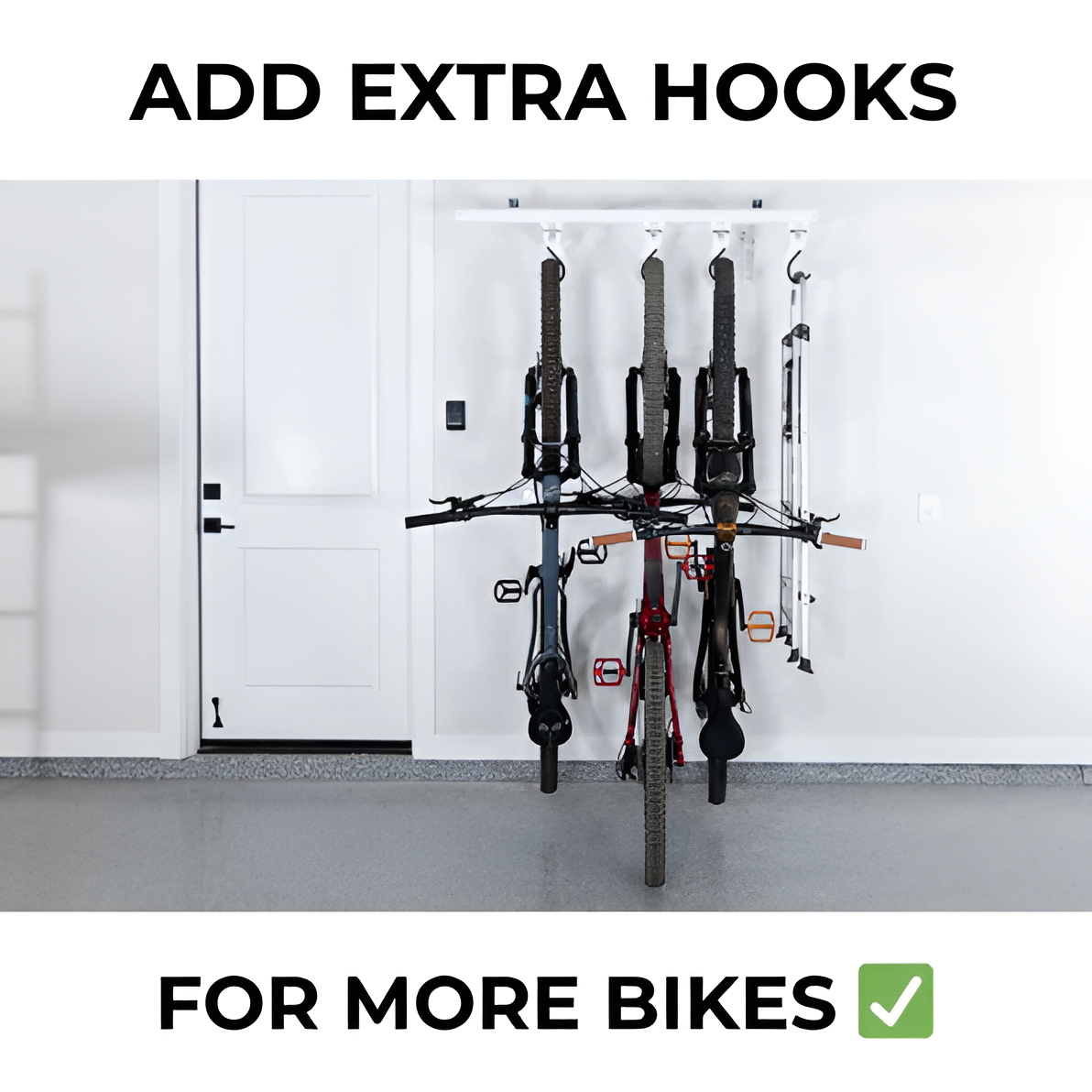 Ceiling Bike Storage Rack – Overhead Garage Organizer for 2+ Bikes, Space-Saving System