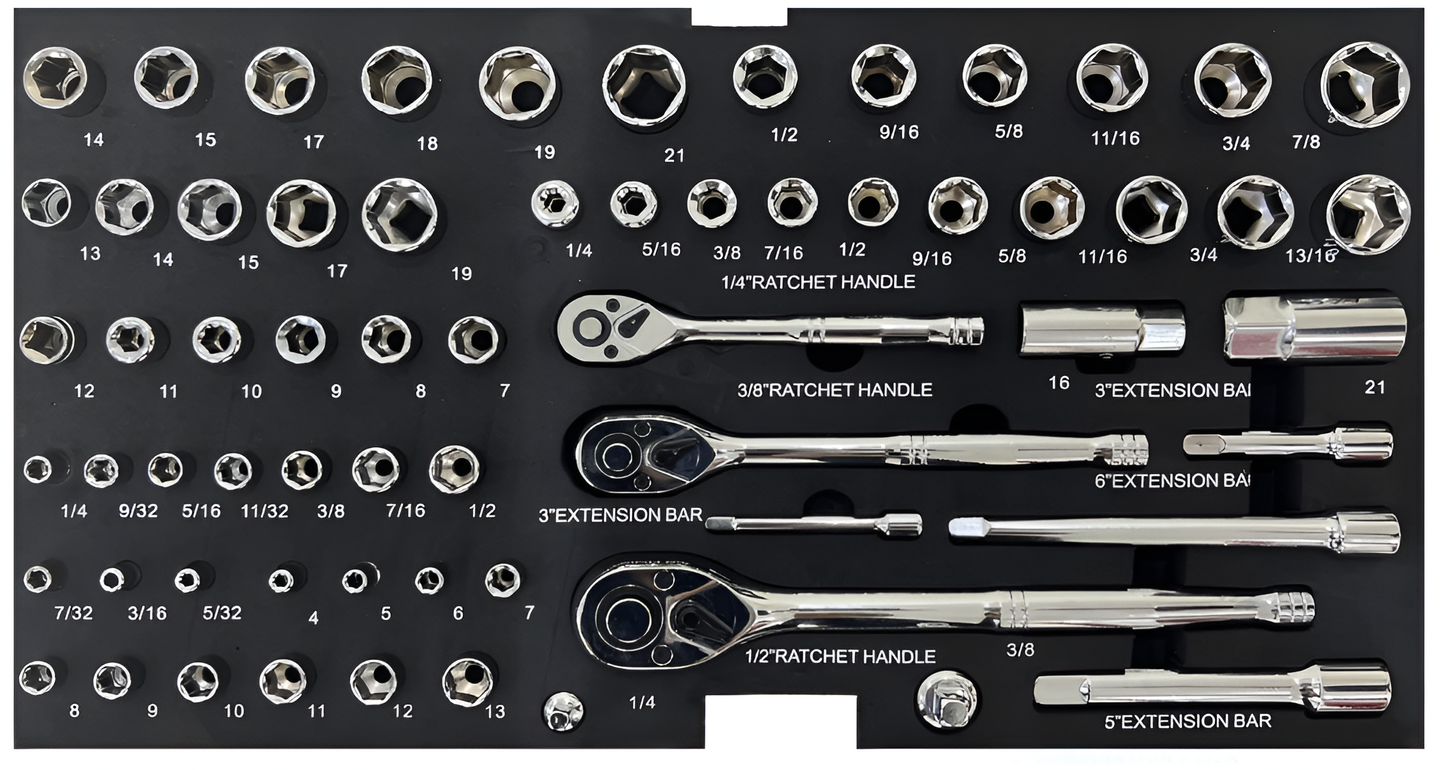 439 Piece Mechanics Tool Set with 3 Drawer Heavy Duty Metal Box – Professional Auto Repair Tool Kit, Complete Household & Garage Tool Set, Portable Organizer Case Red & Black