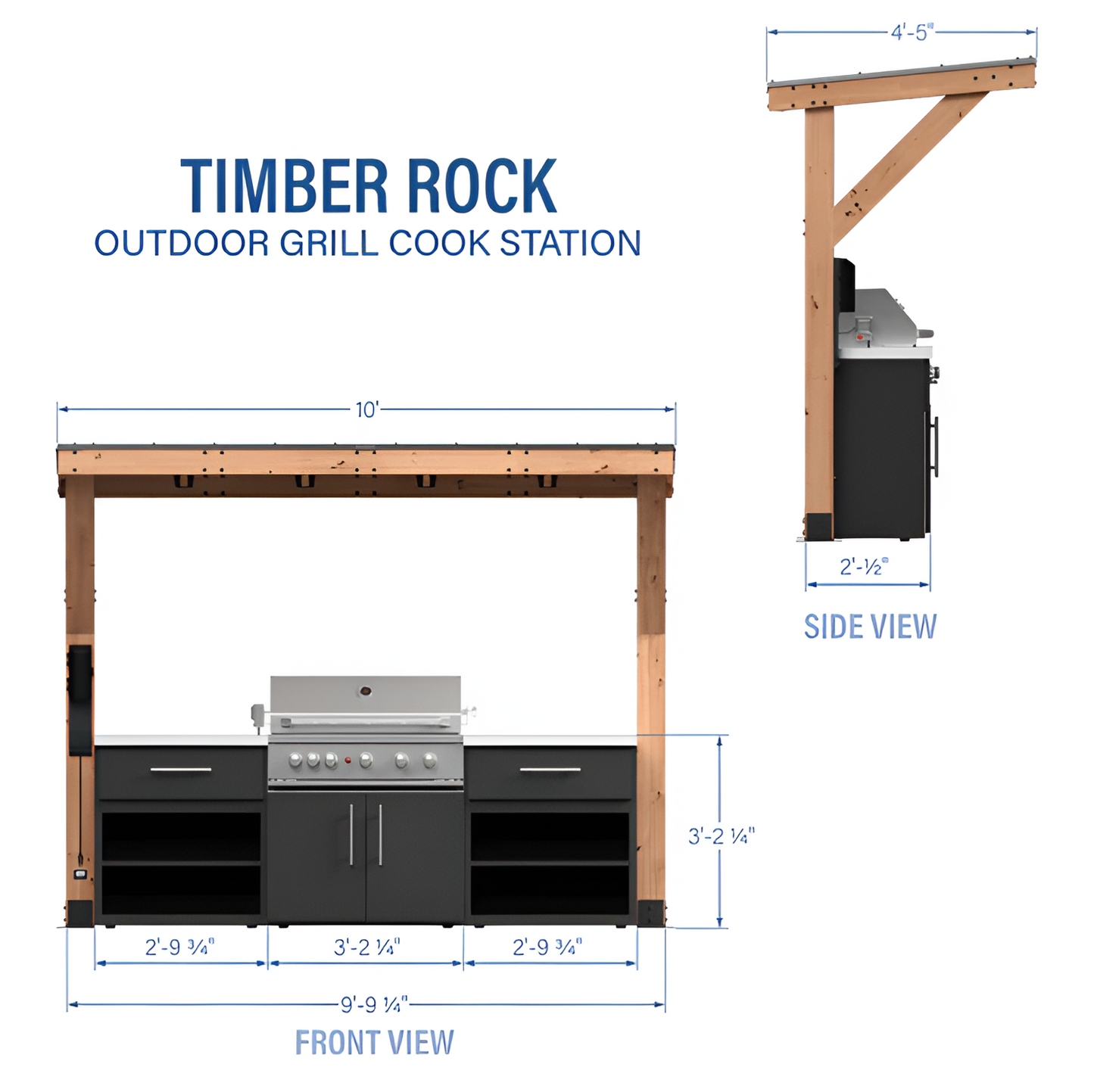 Timber Rock Outdoor Grill Cook Station