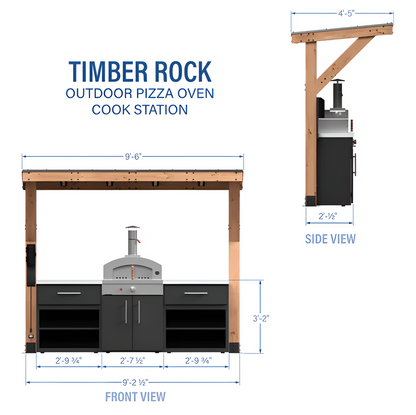 Timber Rock Outdoor Pizza Oven Cook Station