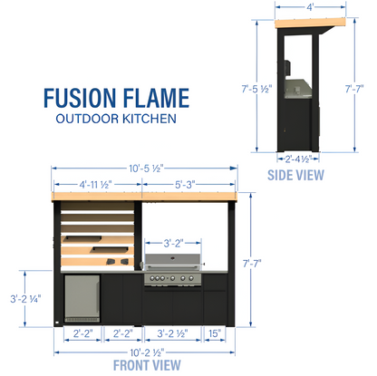 Fusion Flame Outdoor Kitchen