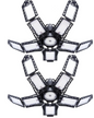 2 Pack LED Garage Lights 180W – 10-Leaf Adjustable Ceiling Lamp, 18000LM, 6500K