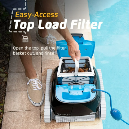 Nautilus CC Robotic Pool Vacuum Cleaner with Universal Caddy — Easy to Transport and Store Your  — Ideal for Above/In-Ground Pools up to 33 FT in Length