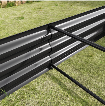 6×3×1 Ft Outdoor Metal Raised Garden Bed – Black Planter for Vegetables, Plants & Flowers