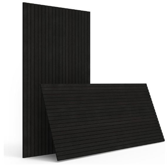 4-Piece Wood Slat Wall Panel – 47.2"x23.6" Natural Oak Peel & Stick Acoustic 3D Sound Absorbing Decor