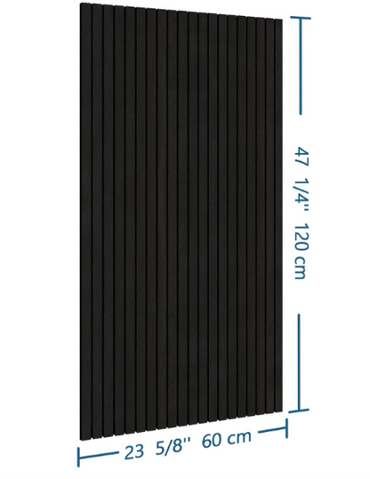 4-Piece Wood Slat Wall Panel – 47.2"x23.6" Natural Oak Peel & Stick Acoustic 3D Sound Absorbing Decor