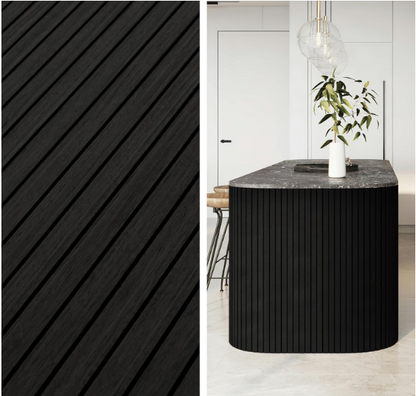 4-Piece Wood Slat Wall Panel – 47.2"x23.6" Natural Oak Peel & Stick Acoustic 3D Sound Absorbing Decor