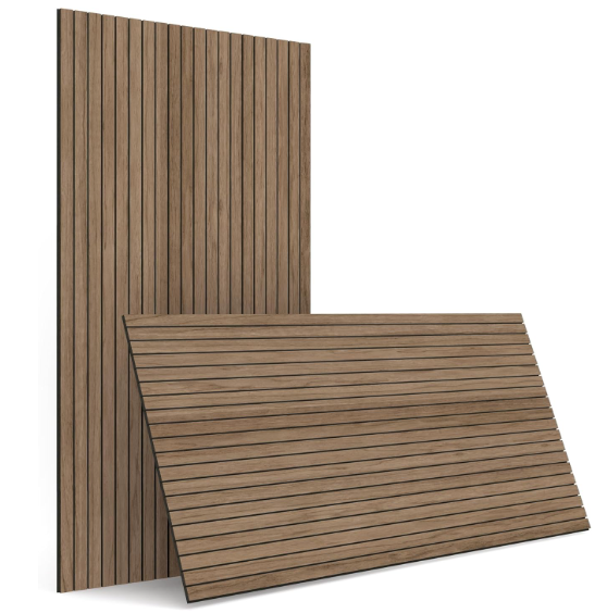 4-Piece Wood Slat Wall Panel – 47.2"x23.6" Natural Oak Peel & Stick Acoustic 3D Sound Absorbing Decor