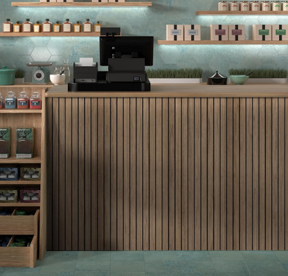 4-Piece Wood Slat Wall Panel – 47.2"x23.6" Natural Oak Peel & Stick Acoustic 3D Sound Absorbing Decor