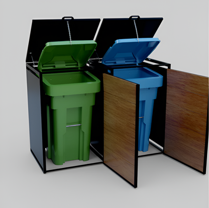Garbage Bin Enclosure – Outdoor Trash Can Cover & Organizer