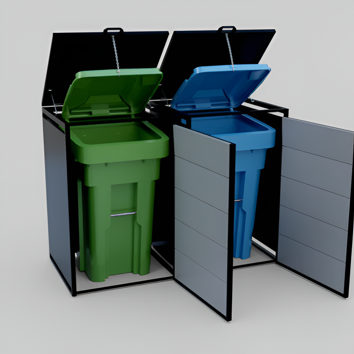Garbage Bin Enclosure – Outdoor Trash Can Cover & Organizer