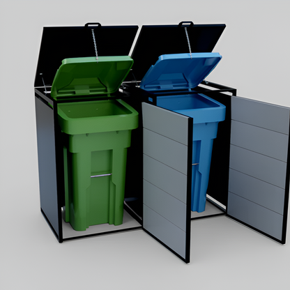 Garbage Bin Enclosure – Outdoor Trash Can Cover & Organizer