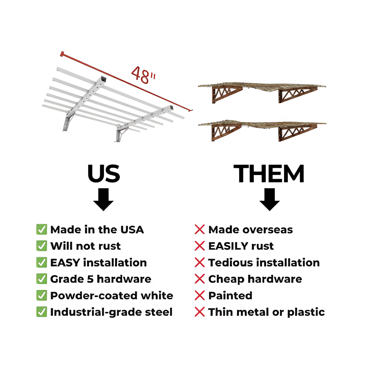 Heavy-Duty Wall Shelf – Space-Saving Storage Rack, Zero Floor Clutter Organizer