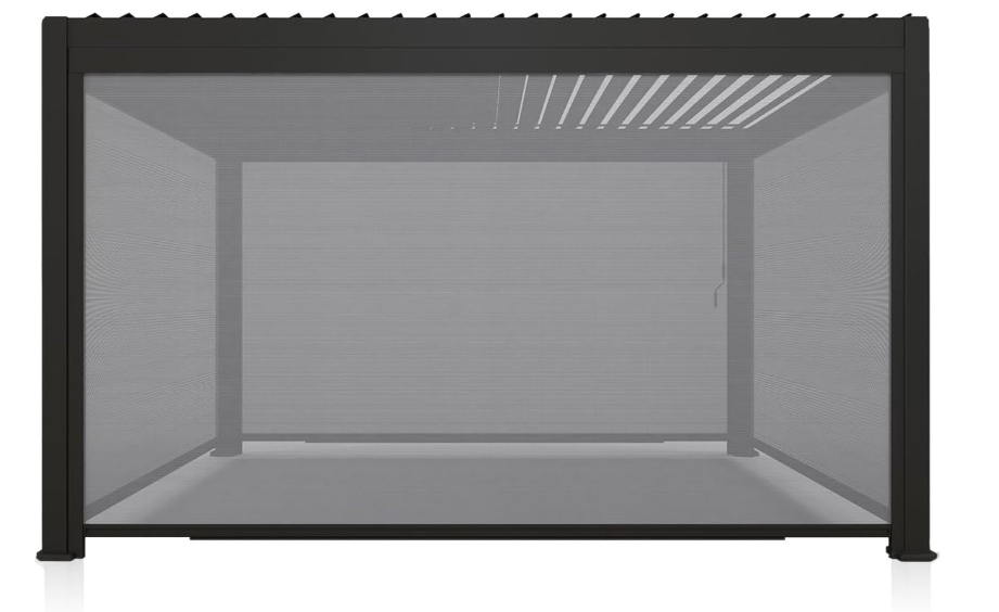 Accessory - 13Ft Adjustable Pull-Down Screen for 111S Pergola – UV Resistant Sun Shade & Wind Block, Charcoal