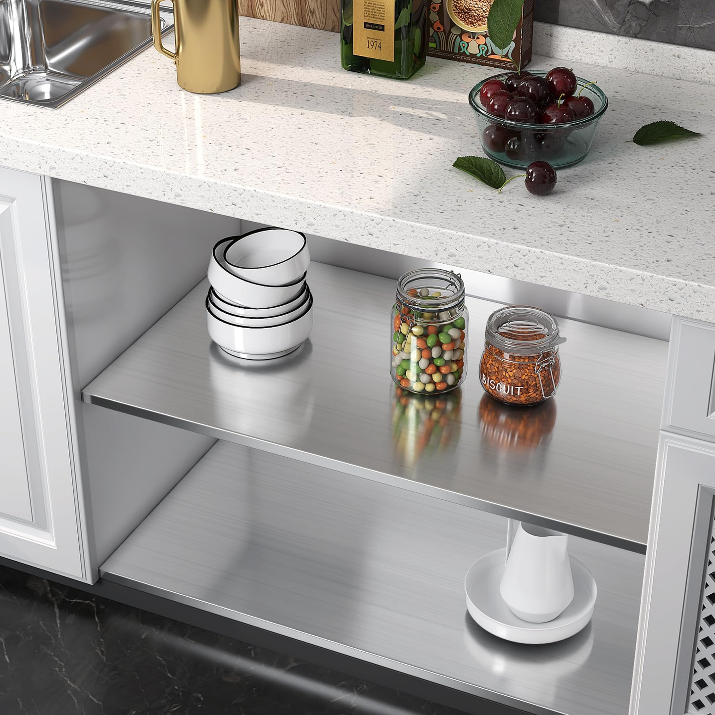 Stainless Steel Locker Wallpaper Self Adhesive Peel and Stick Refrigerator Wrap