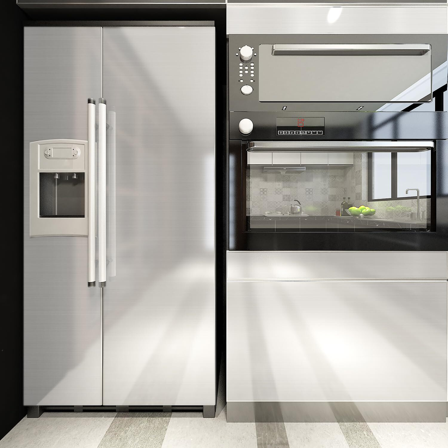 Stainless Steel Locker Wallpaper Self Adhesive Peel and Stick Refrigerator Wrap