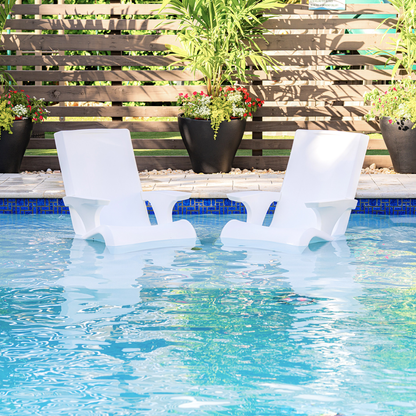 Step2 Two Vero Adirondack Chairs with Pool Shade Table Set