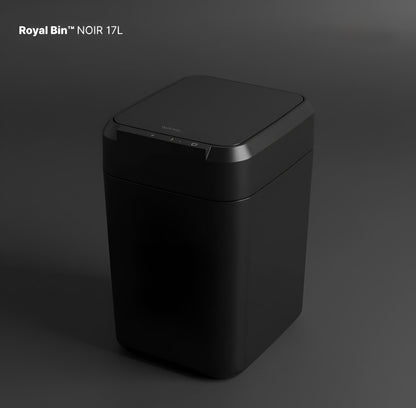 Royal Bin™ NOIR 17L – Smart Trash Can That Changes Bags and Cuts Automatically