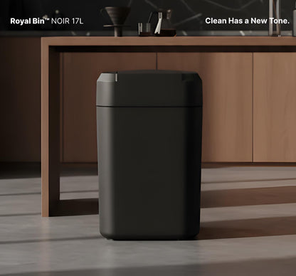 Royal Bin™ NOIR 17L – Smart Trash Can That Changes Bags and Cuts Automatically