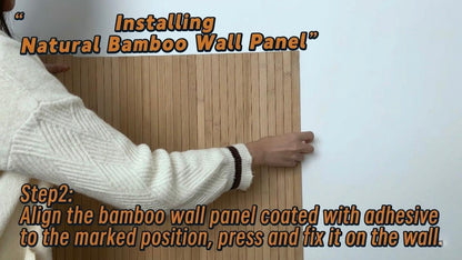 Natural Bamboo Wall Panel – Renewable Pole Wrap Wainscoting for Interior Walls, Ceilings & Furniture (48"x96")