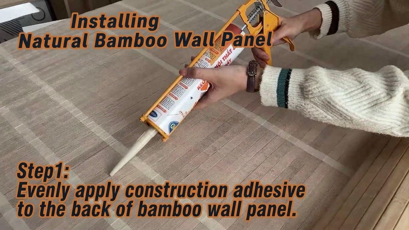 Natural Bamboo Wall Panel – Renewable Pole Wrap Wainscoting for Interior Walls, Ceilings & Furniture (48"x96")