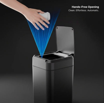 Royal Bin™ NOIR 17L – Smart Trash Can That Changes Bags and Cuts Automatically
