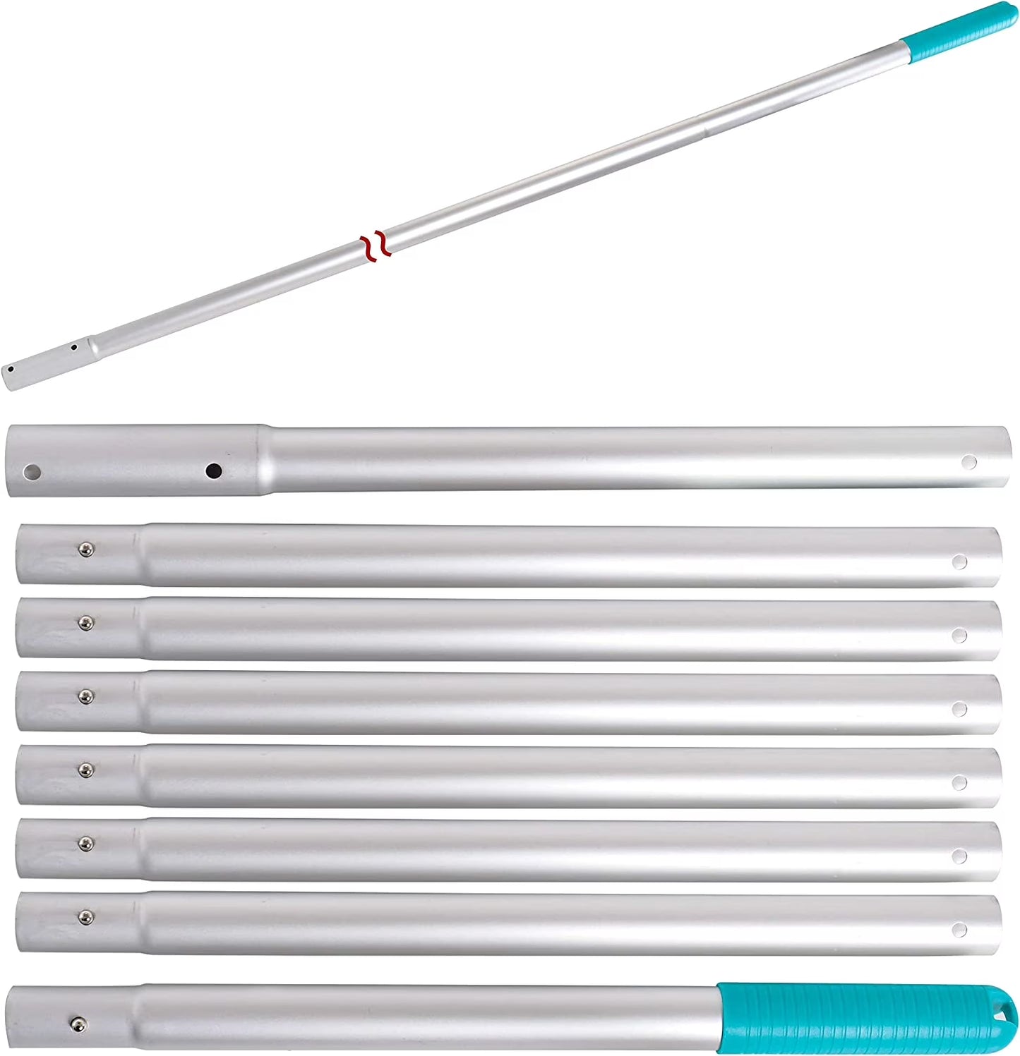 Aluminum Telescopic Swimming Pool Pole - 10.5 Ft 