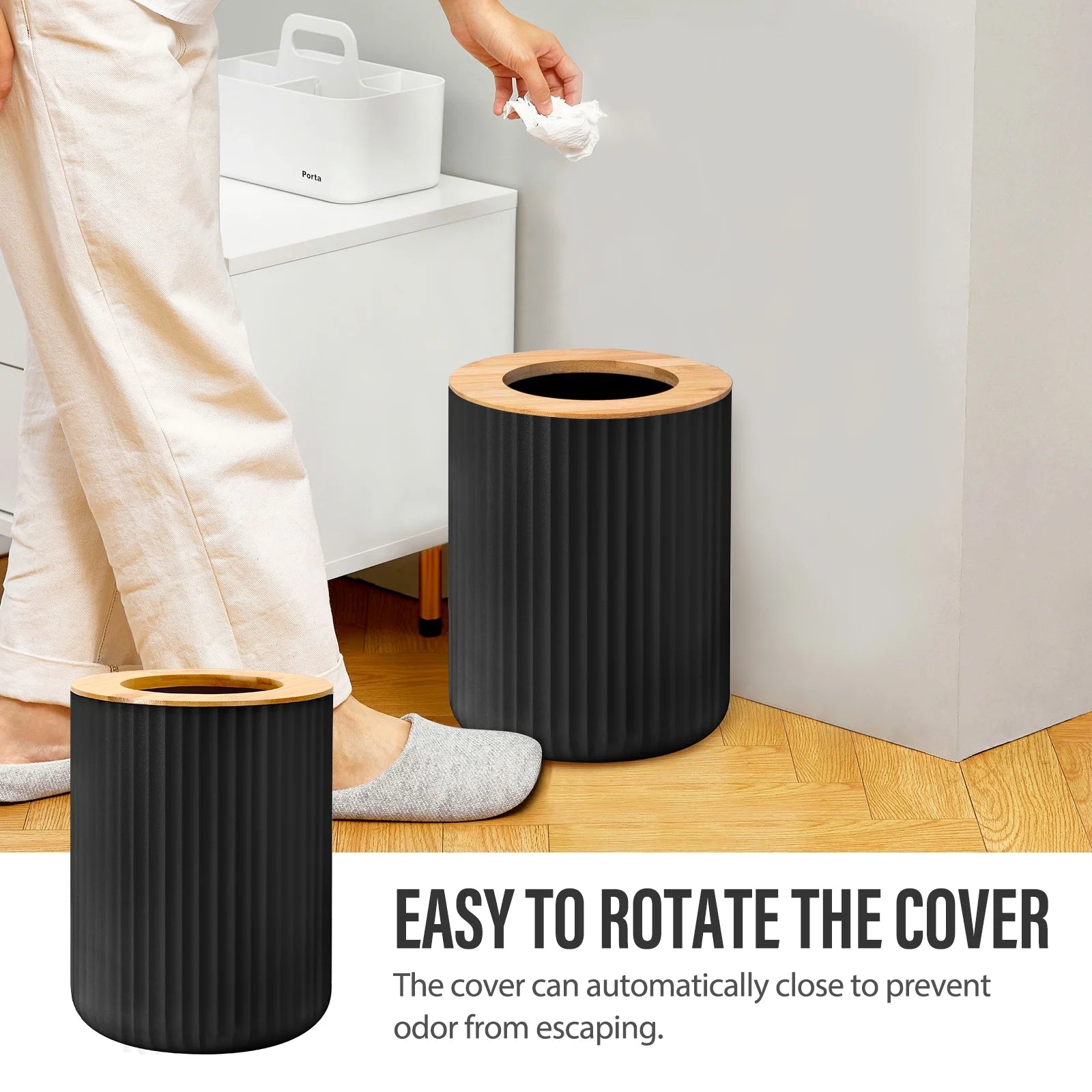 Black 19-Piece Bathroom Set with Shower Curtain – Perfect for Small Spaces