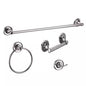 San Martin 4-Piece Bathroom Hardware Accessory Kit on Polished Chrome