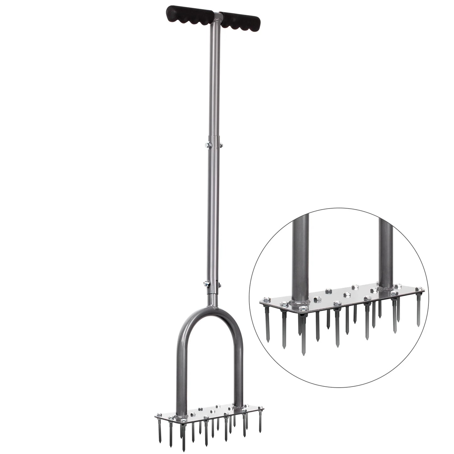 Lawn Spike Aerator with 15 Iron Spikes for Garden