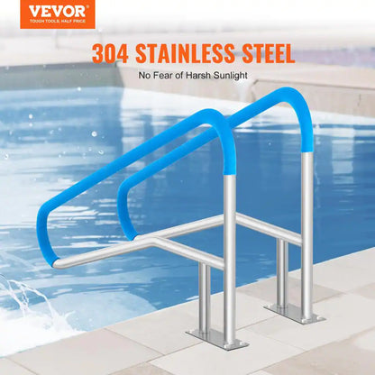 Stainless Steel Pool Handrail – Durable Swimming Pool Railing for Above Ground Pools - 55 x 32 in. 