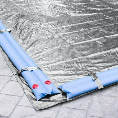 Silverado 18 Ft. X 40 Ft. Rectangular Silver Solid In-Ground Winter Pool Cover