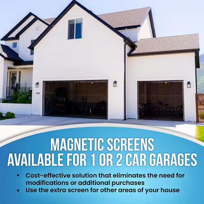 One Car Roll-Up Garage Door Screen with Magnetic Closure - 8 Ft. X 7 Ft. 