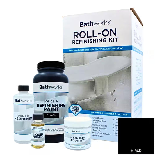 DIY Bathtub Refinishing Kit with Slip Guard in Black - 22 Oz. 