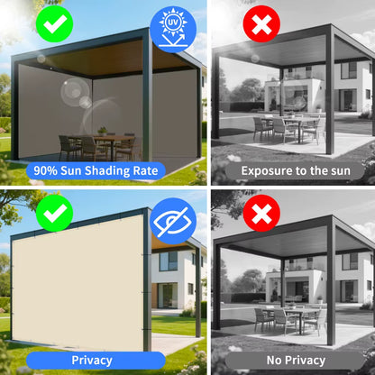 Waterproof Sun Shade Sail – 2x3/3x3/3x4/4x5M UV Block Canopy for Garden, Patio, Pool & Outdoor Shelter