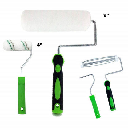 12-Piece Acrylic Paint Roller Kit – Complete Wall Painting Set with Roller Covers, Frames & Brushes