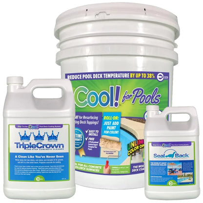 Cool Pool Concrete Deck Composite Coating Bundle – Covers 200 Sq Ft