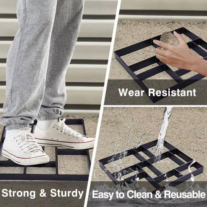 Concrete Mold Cement Paver Stepping Stone Walk Maker – 4-Piece DIY Path