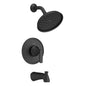 Becklow Matte Black Shower Trim Kit – Single Handle, Wall Mount, 1.8 GPM Flow, Valve Included