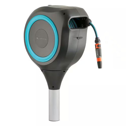 66' Automatic Retractable Hose Reel on Metal Spike, Includes Leader Hose and Nozzle