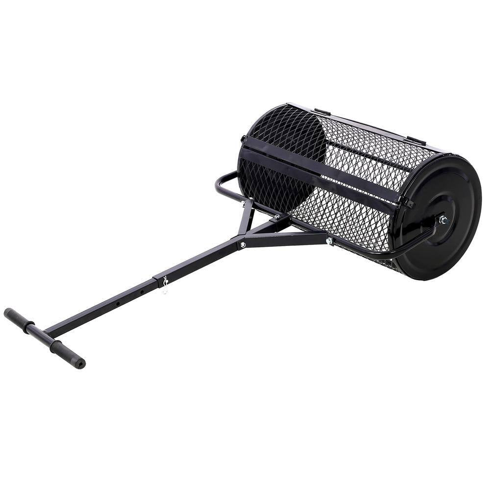 Adjustable Compost Spreader, Rust & Corrosion-Proof Lawn and Garden Peat Moss Spreader - 24-Inch 