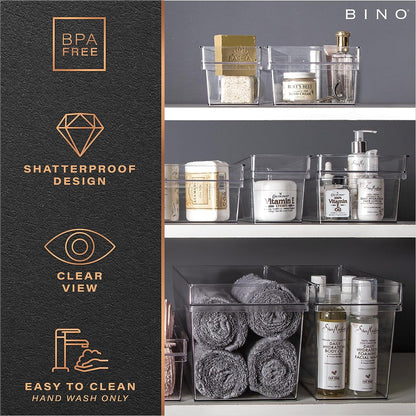 Clear Plastic Storage Bins – Small Shallow Organizer (Handler Collection)