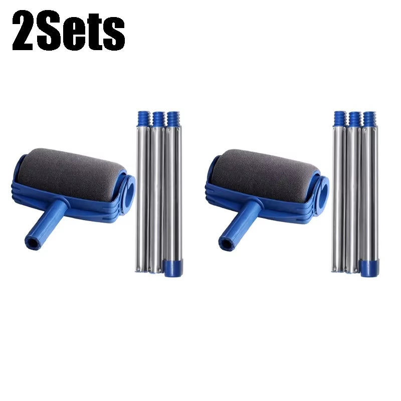 Multi Functional High Quality Handle Paint Roller Set Plastic Handle Painting Roller Brush for Office House Decoration