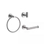 Modern 3-Piece Bathroom Hardware Set in Brushed Nickel – Complete Bath Accessories Kit
